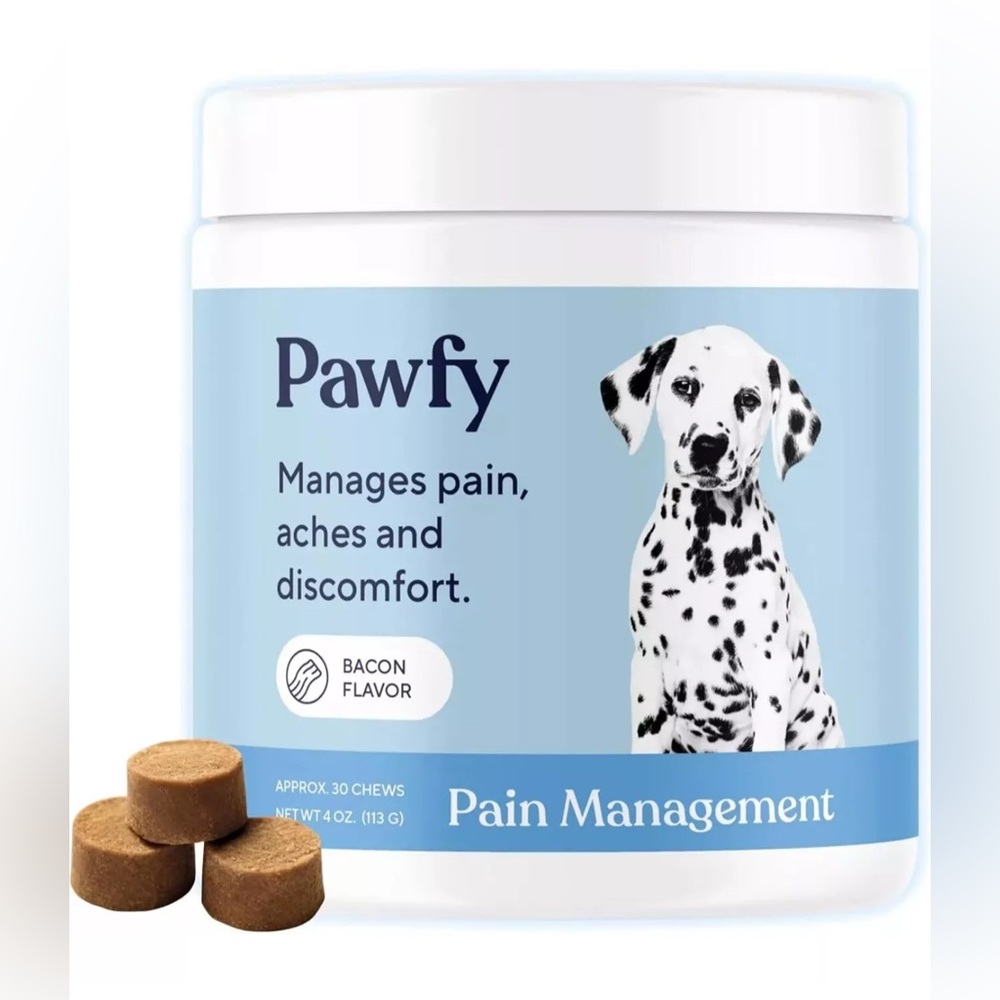 Pawfy Pain Management Chews for Dogs - Blue and White Factory sealed